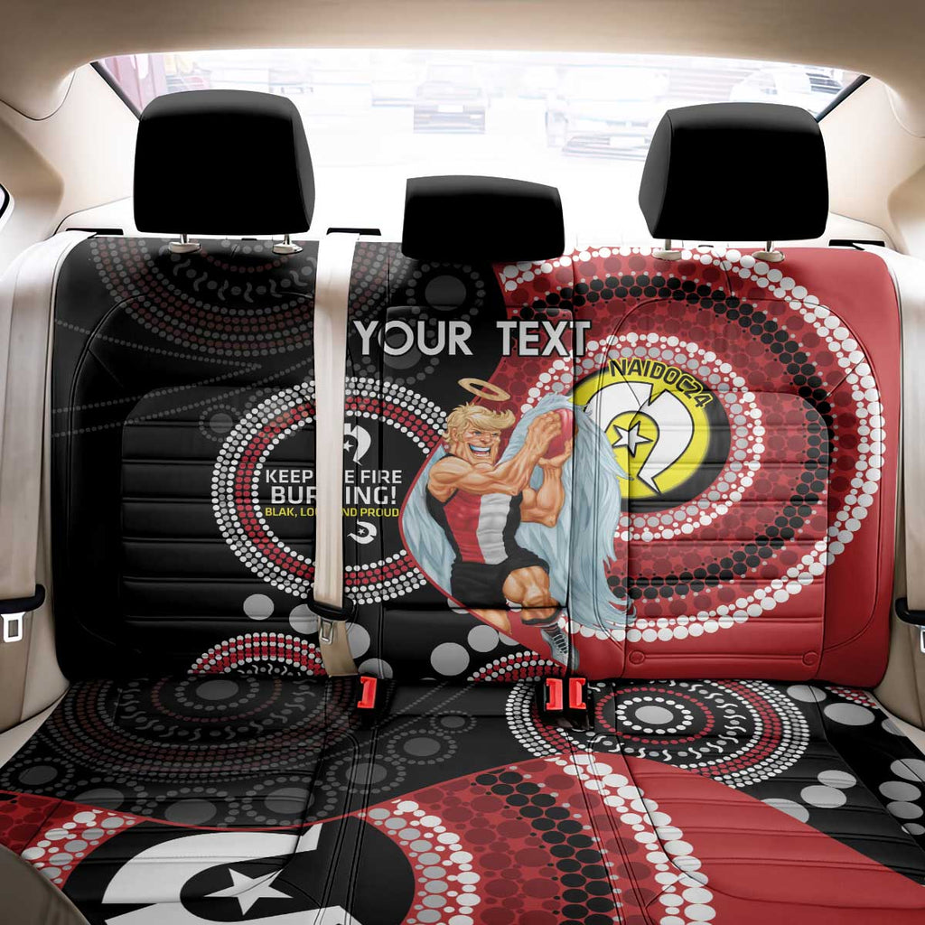Custom AFL St Kilda NAIDOC Week Back Car Seat Cover Keep The Fire Burning Indigenous Art