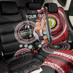 Custom AFL St Kilda NAIDOC Week Back Car Seat Cover Keep The Fire Burning Indigenous Art