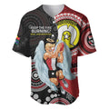 Custom AFL St Kilda NAIDOC Week Baseball Jersey Keep The Fire Burning Indigenous Art