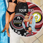 Custom AFL St Kilda NAIDOC Week Beach Blanket Keep The Fire Burning Indigenous Art