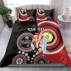 Custom AFL St Kilda NAIDOC Week Bedding Set Keep The Fire Burning Indigenous Art