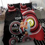 Custom AFL St Kilda NAIDOC Week Bedding Set Keep The Fire Burning Indigenous Art