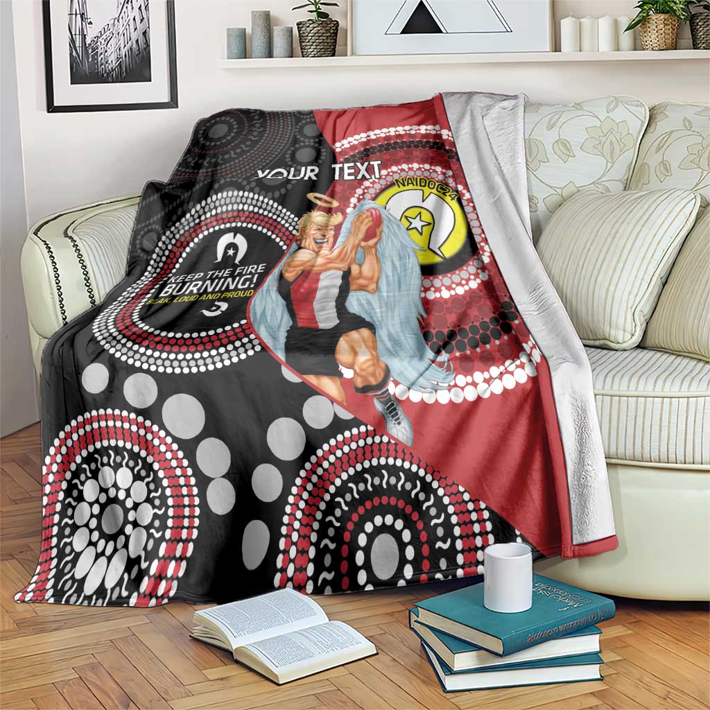 Custom AFL St Kilda NAIDOC Week Blanket Keep The Fire Burning Indigenous Art