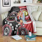 Custom AFL St Kilda NAIDOC Week Blanket Keep The Fire Burning Indigenous Art