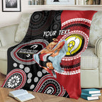 Custom AFL St Kilda NAIDOC Week Blanket Keep The Fire Burning Indigenous Art