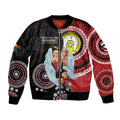 Custom AFL St Kilda NAIDOC Week Bomber Jacket Keep The Fire Burning Indigenous Art