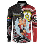 Custom AFL St Kilda NAIDOC Week Button Sweatshirt Keep The Fire Burning Indigenous Art