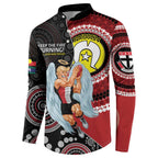 Custom AFL St Kilda NAIDOC Week Button Sweatshirt Keep The Fire Burning Indigenous Art