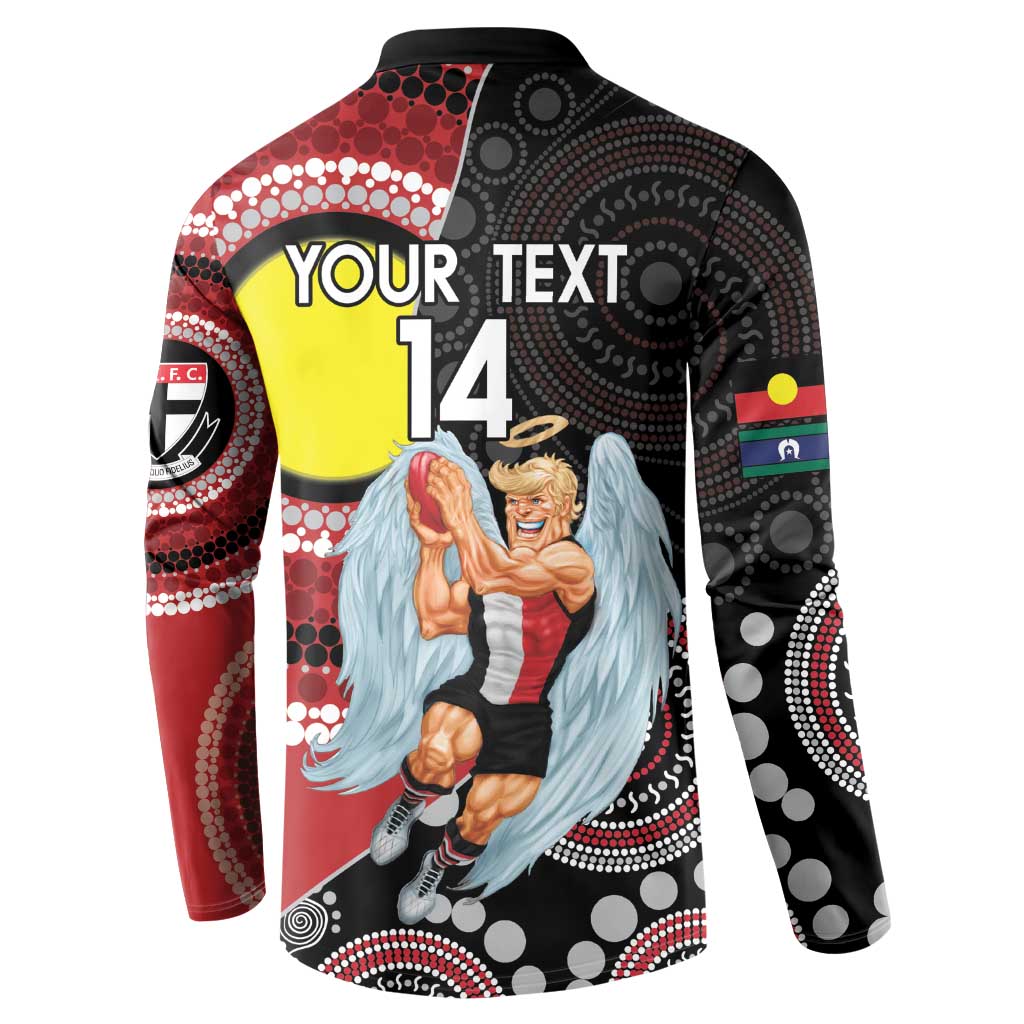 Custom AFL St Kilda NAIDOC Week Button Sweatshirt Keep The Fire Burning Indigenous Art