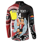 Custom AFL St Kilda NAIDOC Week Button Sweatshirt Keep The Fire Burning Indigenous Art