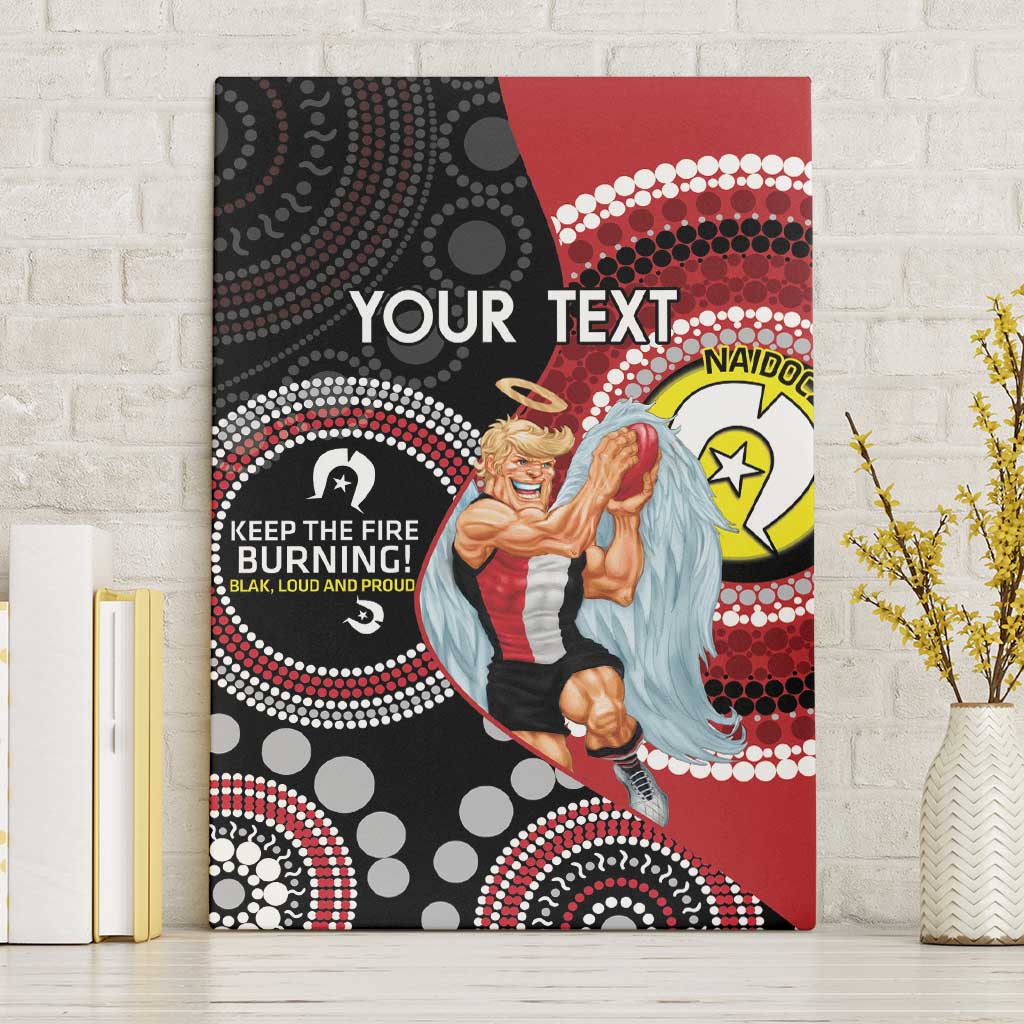 Custom AFL St Kilda NAIDOC Week Canvas Wall Art Keep The Fire Burning Indigenous Art