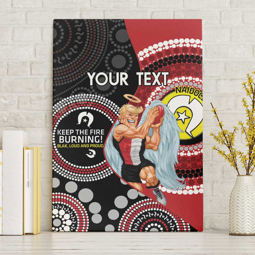 Custom AFL St Kilda NAIDOC Week Canvas Wall Art Keep The Fire Burning Indigenous Art