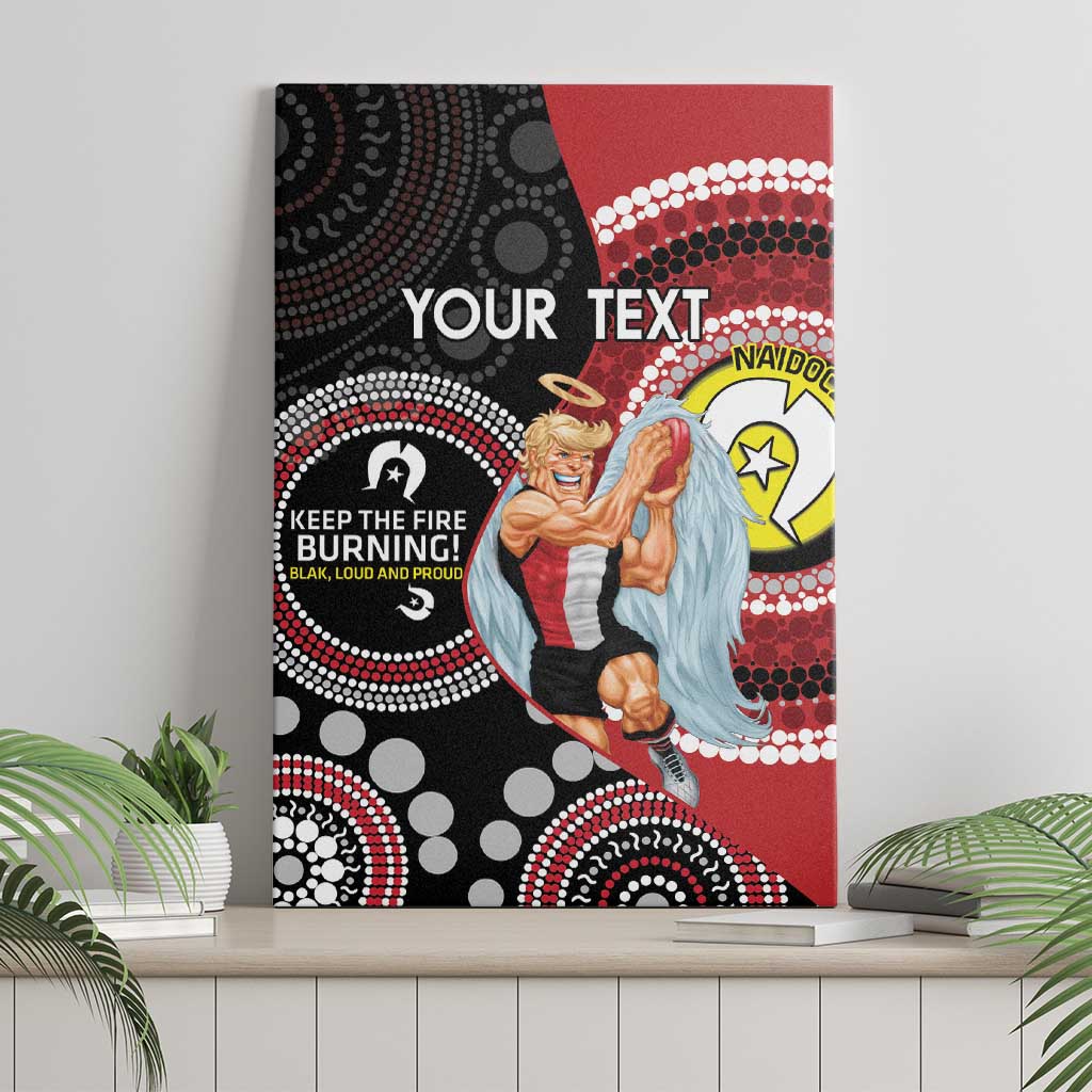 Custom AFL St Kilda NAIDOC Week Canvas Wall Art Keep The Fire Burning Indigenous Art