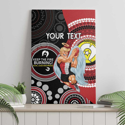 Custom AFL St Kilda NAIDOC Week Canvas Wall Art Keep The Fire Burning Indigenous Art