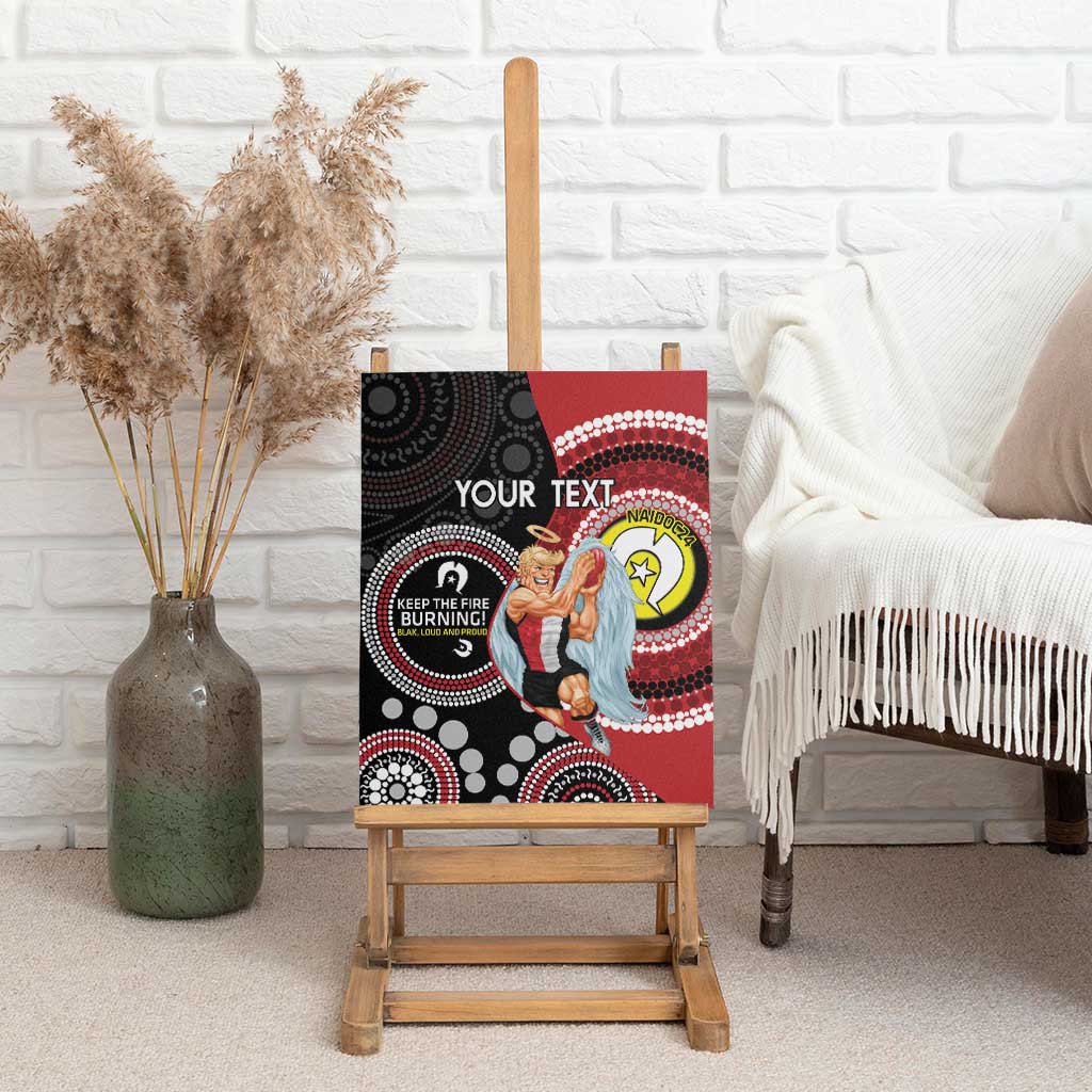 Custom AFL St Kilda NAIDOC Week Canvas Wall Art Keep The Fire Burning Indigenous Art