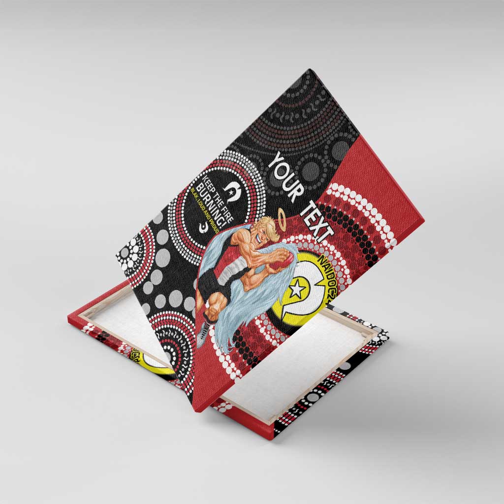 Custom AFL St Kilda NAIDOC Week Canvas Wall Art Keep The Fire Burning Indigenous Art