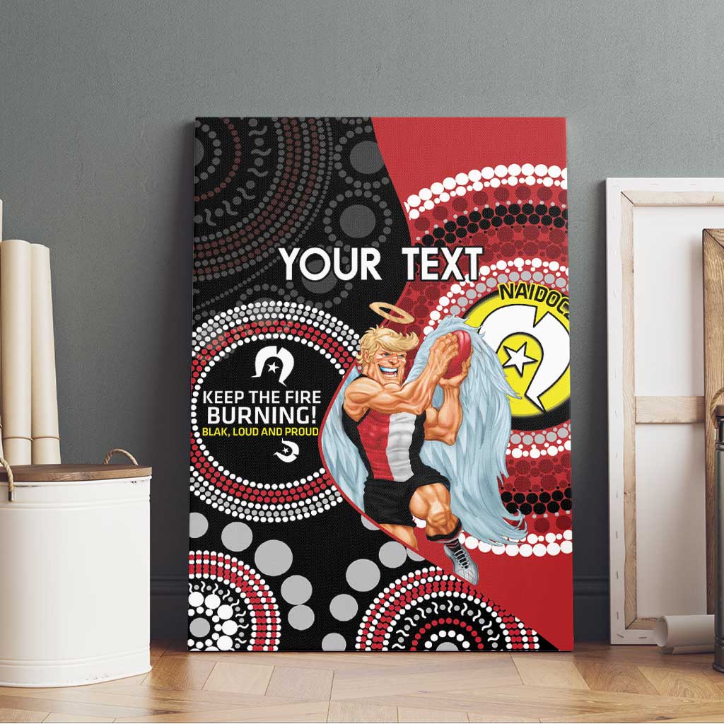 Custom AFL St Kilda NAIDOC Week Canvas Wall Art Keep The Fire Burning Indigenous Art