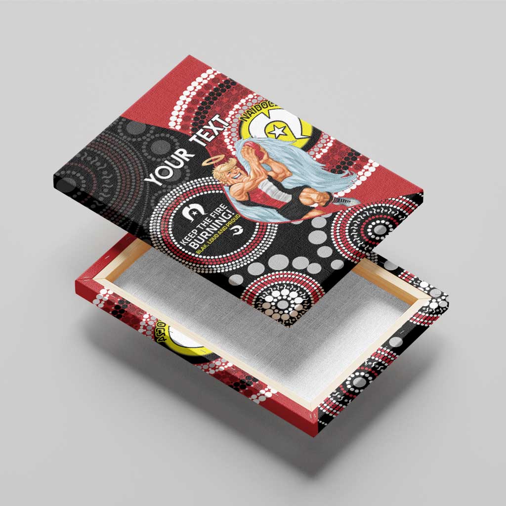 Custom AFL St Kilda NAIDOC Week Canvas Wall Art Keep The Fire Burning Indigenous Art