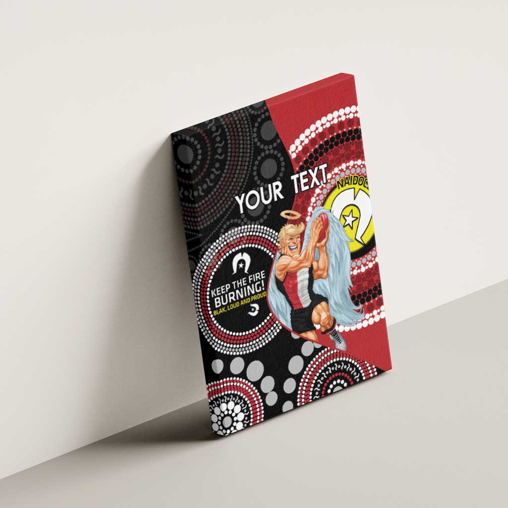 Custom AFL St Kilda NAIDOC Week Canvas Wall Art Keep The Fire Burning Indigenous Art