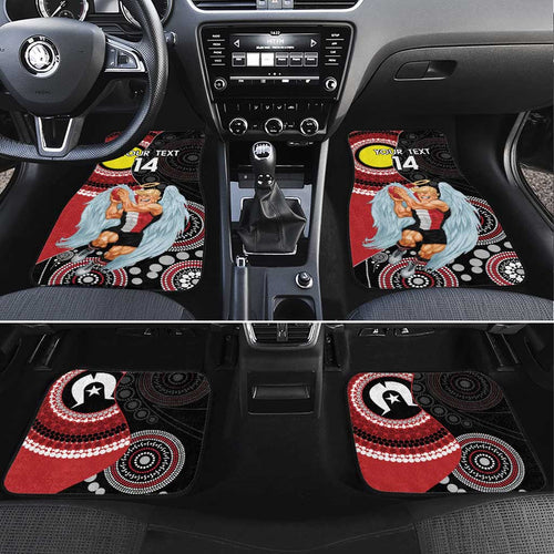 Custom AFL St Kilda NAIDOC Week Car Mats Keep The Fire Burning Indigenous Art
