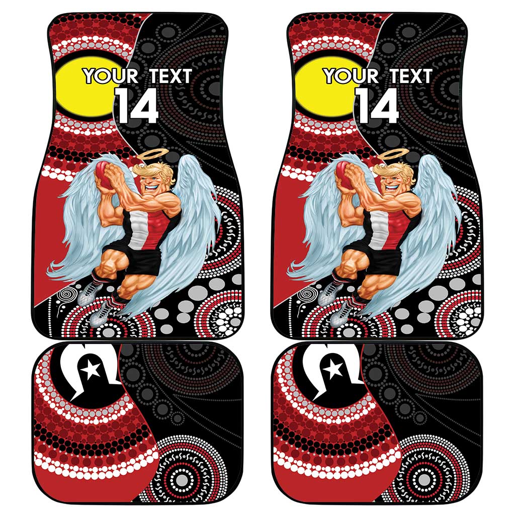 Custom AFL St Kilda NAIDOC Week Car Mats Keep The Fire Burning Indigenous Art