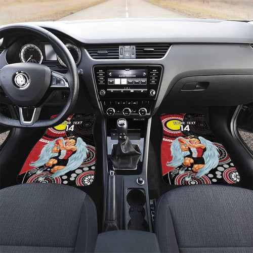 Custom AFL St Kilda NAIDOC Week Car Mats Keep The Fire Burning Indigenous Art