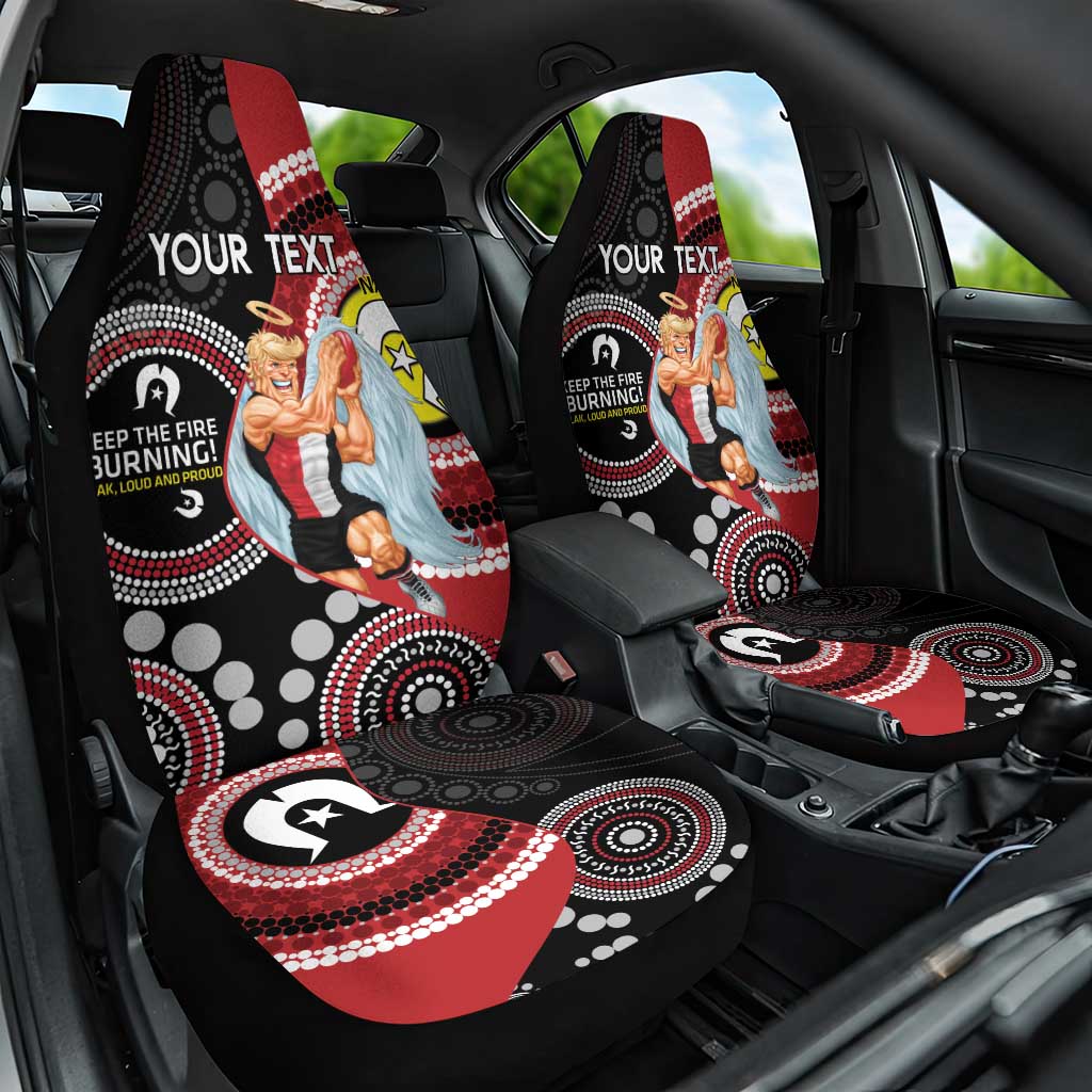 Custom AFL St Kilda NAIDOC Week Car Seat Cover Keep The Fire Burning Indigenous Art
