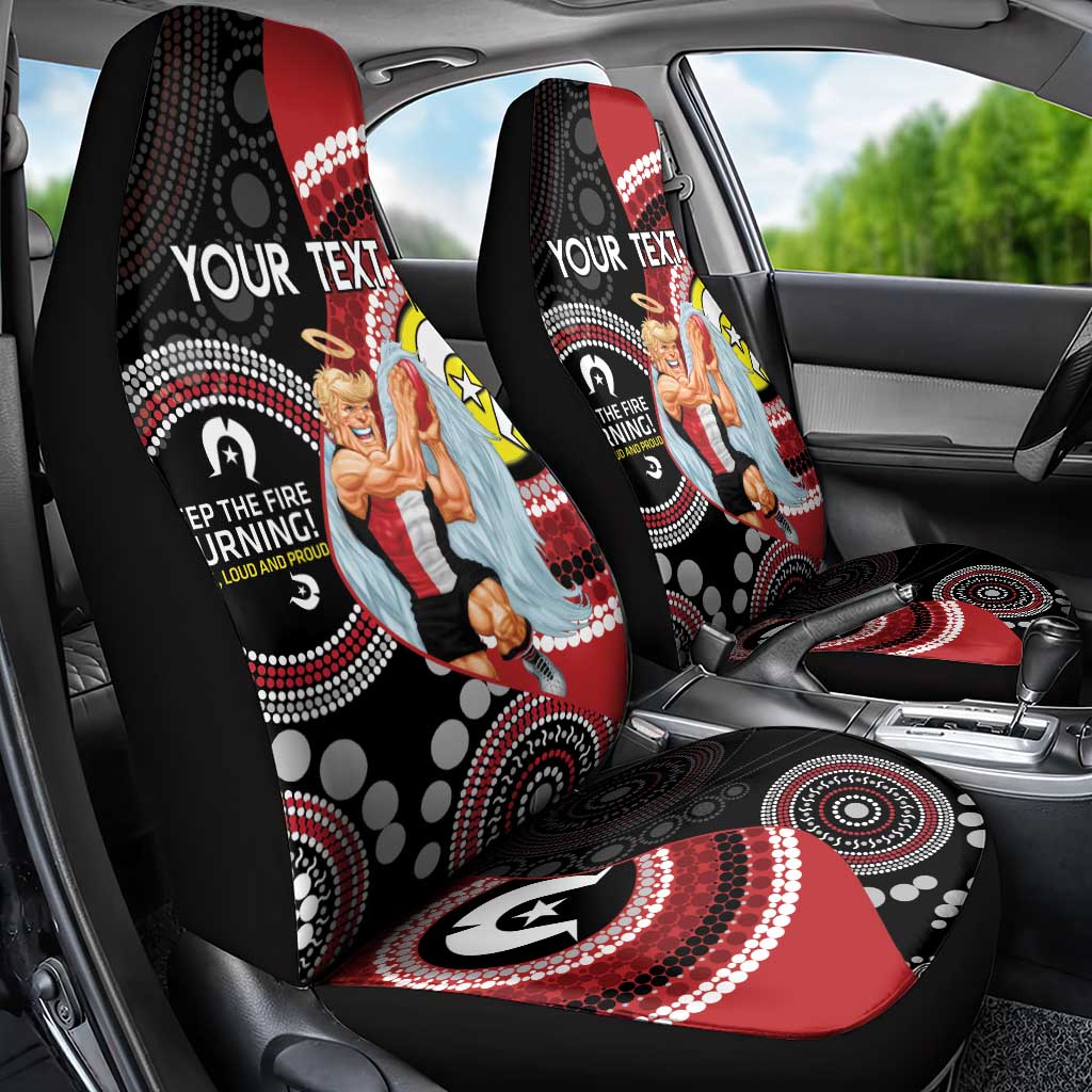 Custom AFL St Kilda NAIDOC Week Car Seat Cover Keep The Fire Burning Indigenous Art