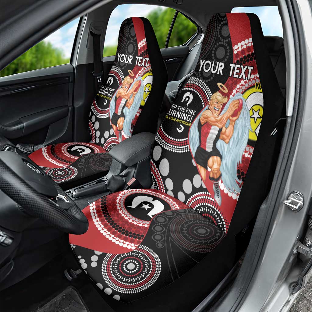 Custom AFL St Kilda NAIDOC Week Car Seat Cover Keep The Fire Burning Indigenous Art
