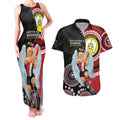 Custom AFL St Kilda NAIDOC Week Couples Matching Tank Maxi Dress and Hawaiian Shirt Keep The Fire Burning Indigenous Art