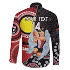 Custom AFL St Kilda NAIDOC Week Family Matching Long Sleeve Bodycon Dress and Hawaiian Shirt Keep The Fire Burning Indigenous Art