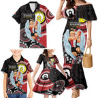 Custom AFL St Kilda NAIDOC Week Family Matching Mermaid Dress and Hawaiian Shirt Keep The Fire Burning Indigenous Art