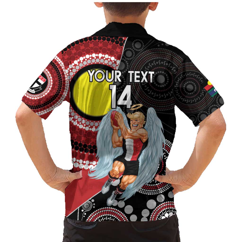 Custom AFL St Kilda NAIDOC Week Family Matching Mermaid Dress and Hawaiian Shirt Keep The Fire Burning Indigenous Art