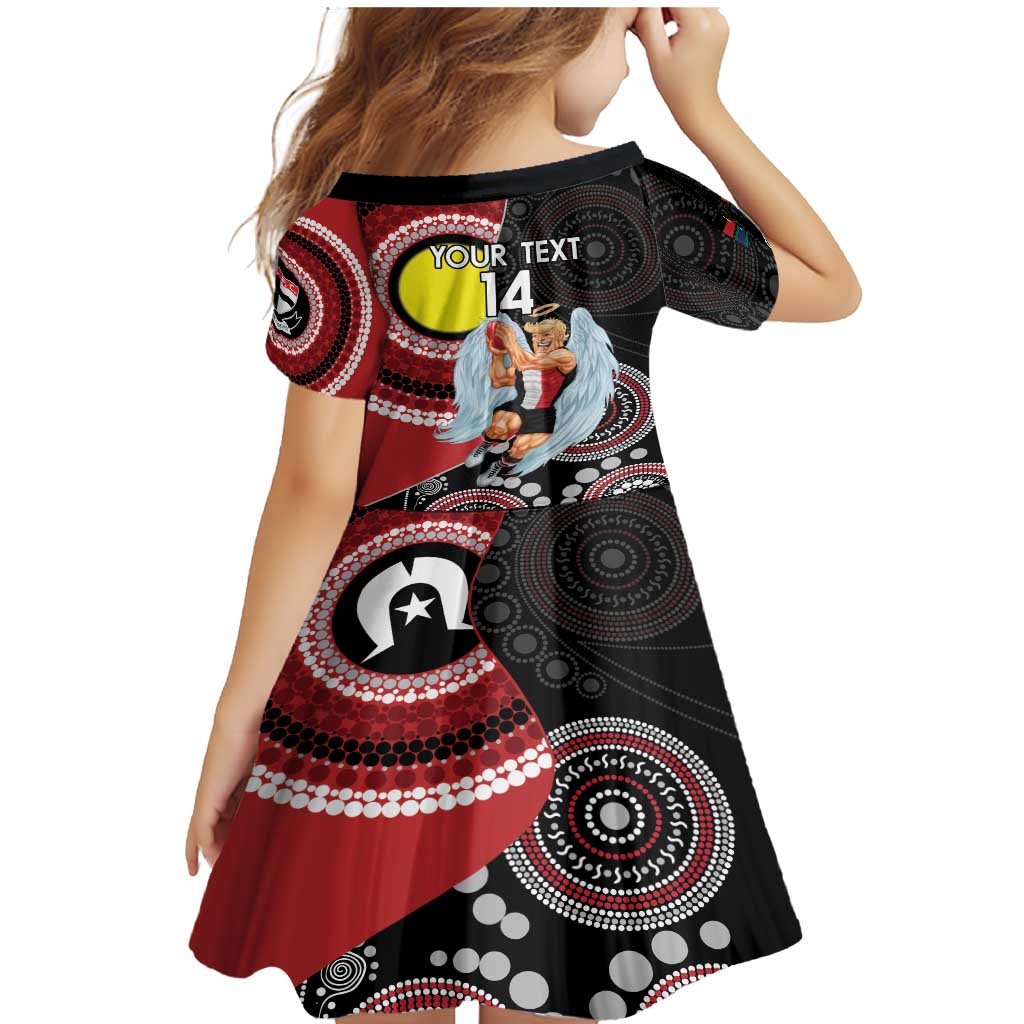Custom AFL St Kilda NAIDOC Week Family Matching Mermaid Dress and Hawaiian Shirt Keep The Fire Burning Indigenous Art