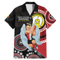Custom AFL St Kilda NAIDOC Week Family Matching Mermaid Dress and Hawaiian Shirt Keep The Fire Burning Indigenous Art