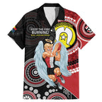 Custom AFL St Kilda NAIDOC Week Family Matching Mermaid Dress and Hawaiian Shirt Keep The Fire Burning Indigenous Art