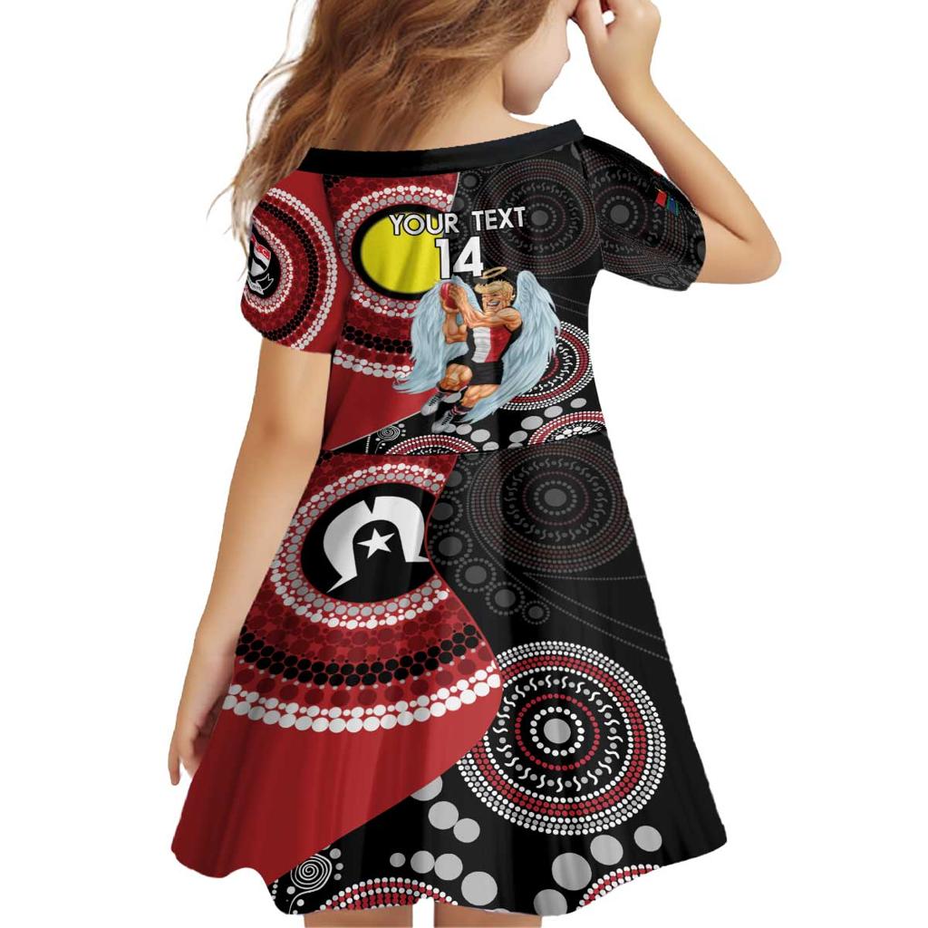 Custom AFL St Kilda NAIDOC Week Family Matching Puletasi and Hawaiian Shirt Keep The Fire Burning Indigenous Art