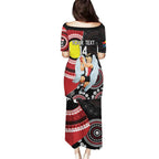 Custom AFL St Kilda NAIDOC Week Family Matching Puletasi and Hawaiian Shirt Keep The Fire Burning Indigenous Art