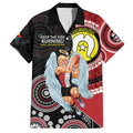 Custom AFL St Kilda NAIDOC Week Family Matching Summer Maxi Dress and Hawaiian Shirt Keep The Fire Burning Indigenous Art