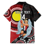 Custom AFL St Kilda NAIDOC Week Family Matching Summer Maxi Dress and Hawaiian Shirt Keep The Fire Burning Indigenous Art