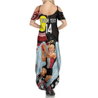 Custom AFL St Kilda NAIDOC Week Family Matching Summer Maxi Dress and Hawaiian Shirt Keep The Fire Burning Indigenous Art