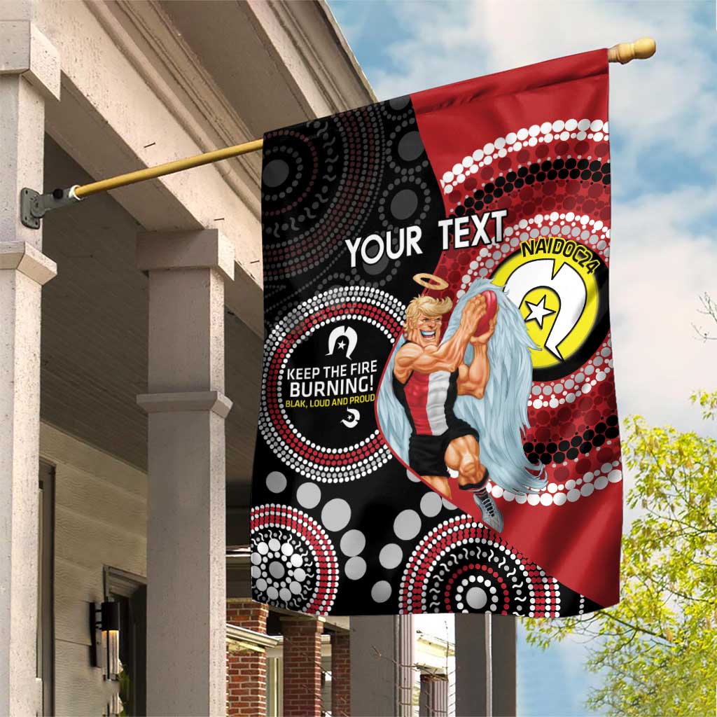 Custom AFL St Kilda NAIDOC Week Garden Flag Keep The Fire Burning Indigenous Art