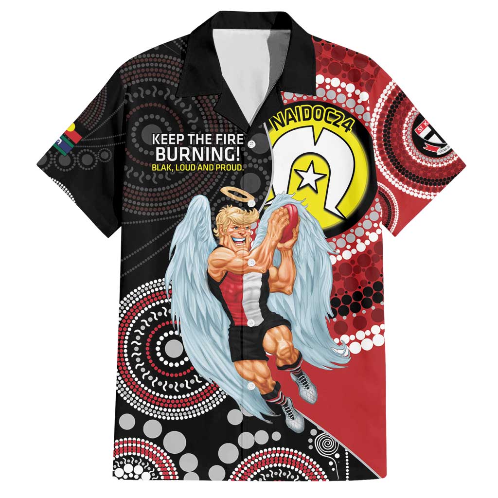 Custom AFL St Kilda NAIDOC Week Hawaiian Shirt Keep The Fire Burning Indigenous Art