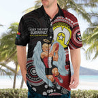 Custom AFL St Kilda NAIDOC Week Hawaiian Shirt Keep The Fire Burning Indigenous Art