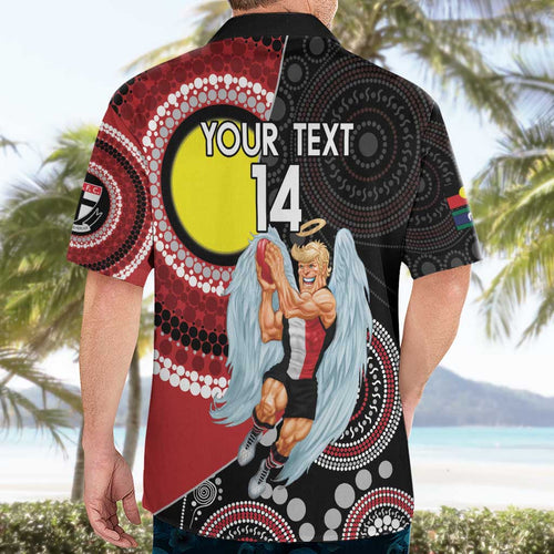 Custom AFL St Kilda NAIDOC Week Hawaiian Shirt Keep The Fire Burning Indigenous Art