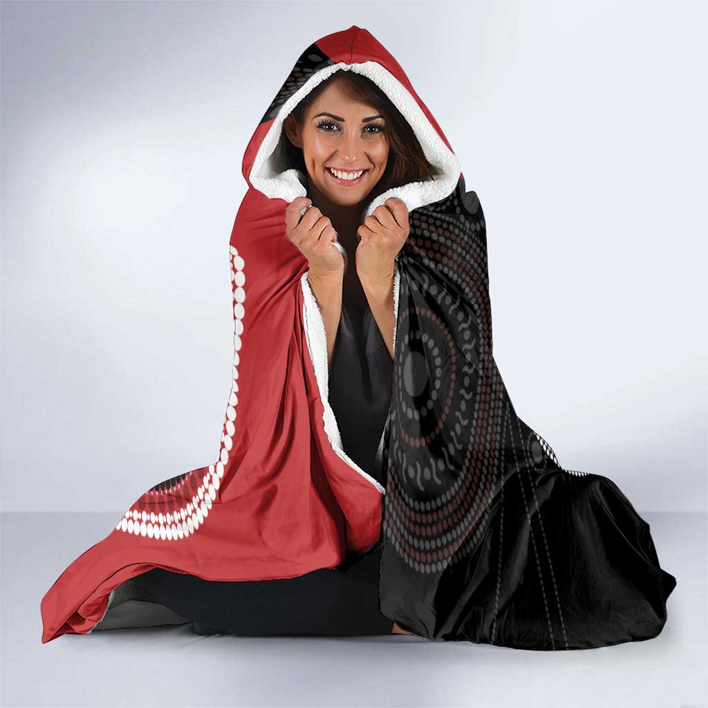 Custom AFL St Kilda NAIDOC Week Hooded Blanket Keep The Fire Burning Indigenous Art