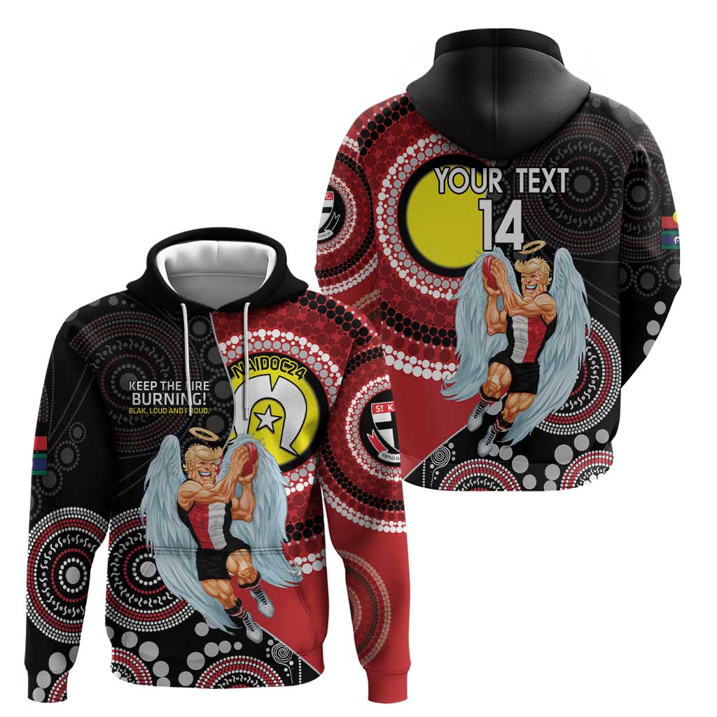 Custom AFL St Kilda NAIDOC Week Hoodie Keep The Fire Burning Indigenous Art