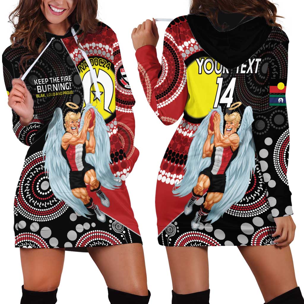 Custom AFL St Kilda NAIDOC Week Hoodie Dress Keep The Fire Burning Indigenous Art