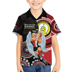 Custom AFL St Kilda NAIDOC Week Kid Hawaiian Shirt Keep The Fire Burning Indigenous Art