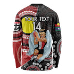 Custom AFL St Kilda NAIDOC Week Long Sleeve Shirt Keep The Fire Burning Indigenous Art